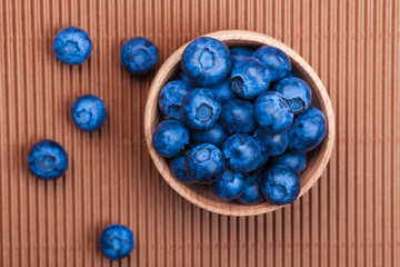 Fresh blueberries in bowl