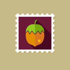 Nut flat stamp with long shadow