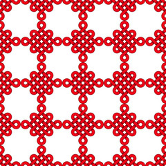 Chinese knot seamless pattern (vector)