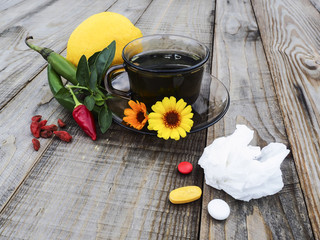 Warm tea, lemon,peppers,goji natural remedies vs pills