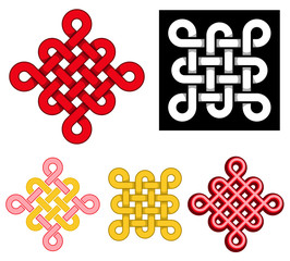 Obraz premium Chinese knot vector illustration