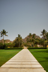 Fototapeta premium Way to beach in tropical resort.