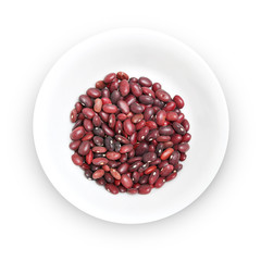 red beans isolated on white background