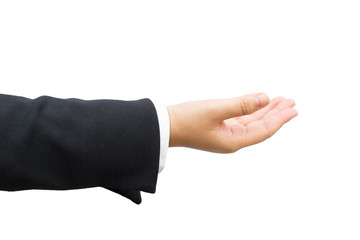 Obraz premium Hand of business man on isolated background.