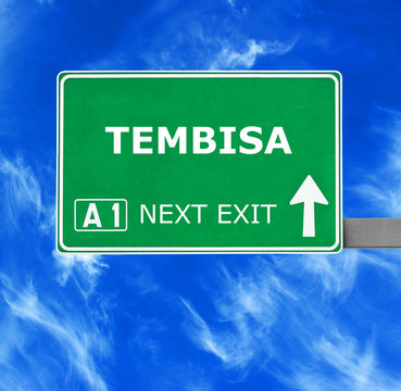 TEMBISA road sign against clear blue sky