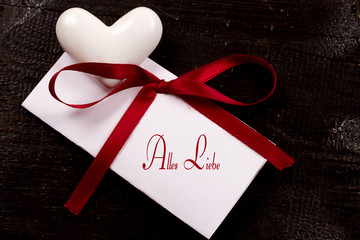 Alles Liebe Grußkarte mit Herz