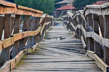 Türaufkleber Brücken Holzbrücke