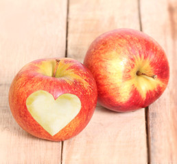 Heart Shape love Apple