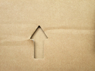 Arrow Sign and cardboard for background