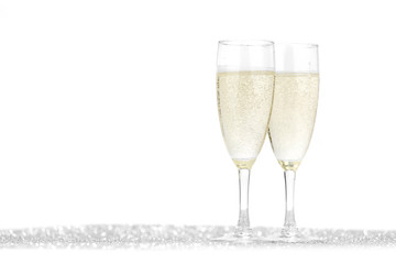 Two champagne glasses