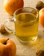 tea with apples and nuts