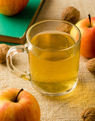 tea in autumn setting