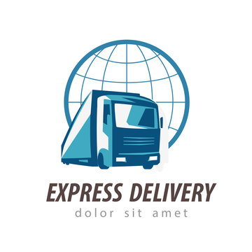 delivery vector logo design template. transportation or truck