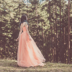 Fototapeta premium Portrait of romantic woman 