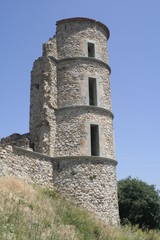 Fototapeta na wymiar Ruins of a castle in southern France