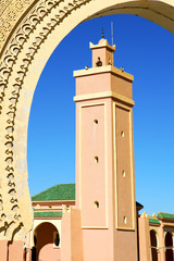 Fototapeta premium maroc africa minaret and the blue