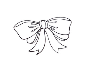 Graphic bow. Black and white