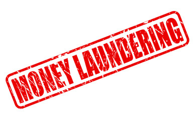 MONEY LAUNDERING red stamp text