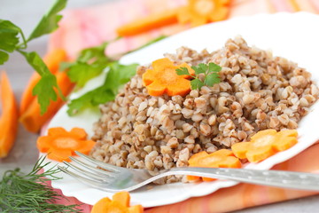 Buckwheat porridge with vegetables
