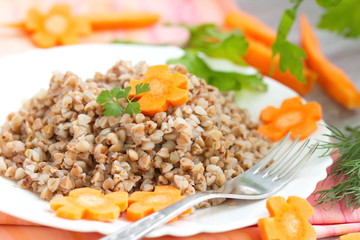 Buckwheat porridge with vegetables