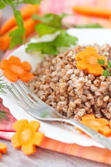 Buckwheat porridge with vegetables