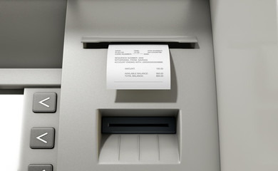 ATM Slip Withdrawel Receipt