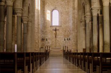 Catolic italian church. Inside.