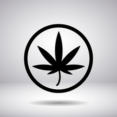 Hemp silhouette in a circle