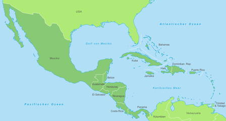 Mittelamerika Karte