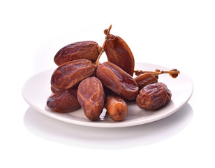 Plum grain drying isolated white background