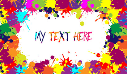 Illustrator colorful border for background and carnival text