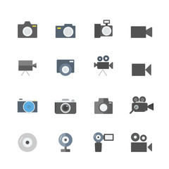 camera icons set