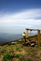 Mountains landscape from mountains pass