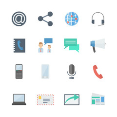 communication icons set