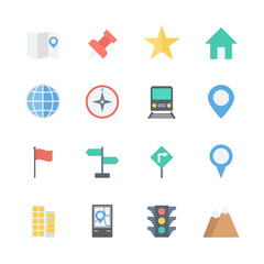map icons set