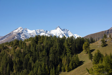 Obraz premium View To Grossglockner Highest Mountain In Austria 3.798m