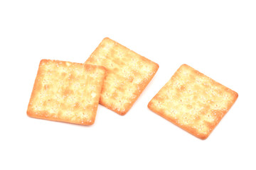 Crackers isolated on white background.