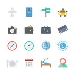 travel icons set