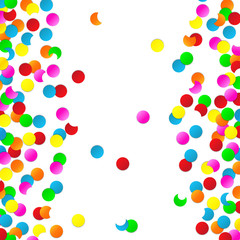 Buntes Konfetti rechts links