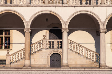 Obraz premium Wawel courtyard staircase
