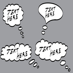 vector abstract speech or thought bubble