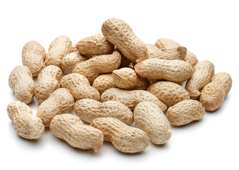 peanut pod or arachis isolated on white background cutout