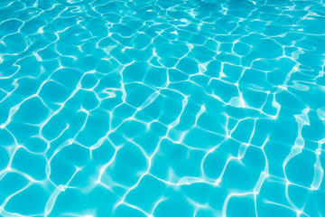Clean and bright water in swimming pool