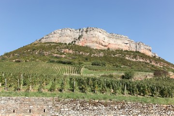 Rock of Vergisson in Burgundy, France