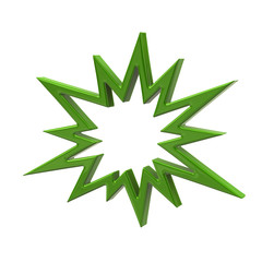 Green bursting star icon
