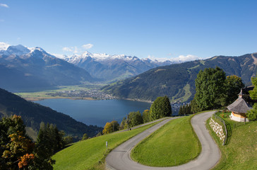 View From Mitterberg To Zell Am See Lake Zell & Kitzsteinhorn