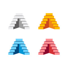 Ladder Stair Pyramid Business Logo