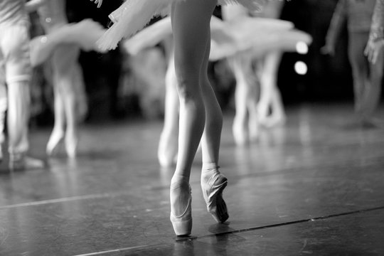 Long and lean ballet dancers legs