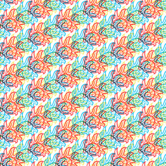 Fototapeta premium Seamless colorful background with abstract pattern