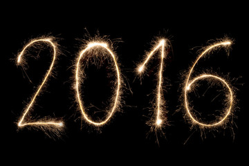 New Year 2016 in sparkling colors.